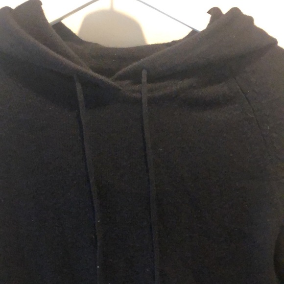 Banana Republic Cashmere Hoodie, Black, Size M - Picture 2 of 6
